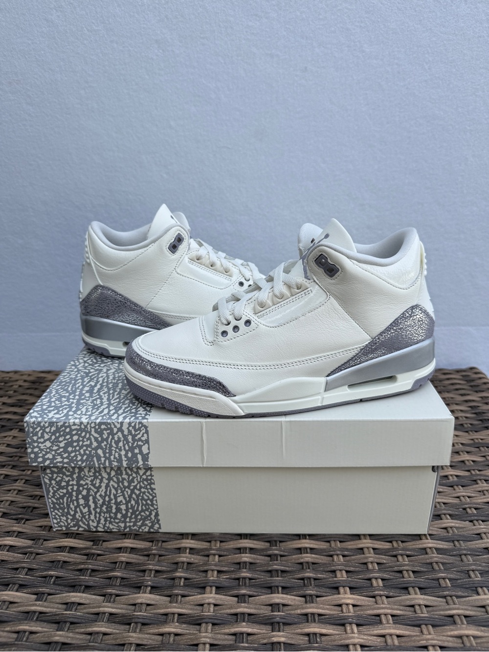Air Jordan 3 Retro Women's Size 8.5 Sail Cement Grey CK9246-100 NEW w/ Box